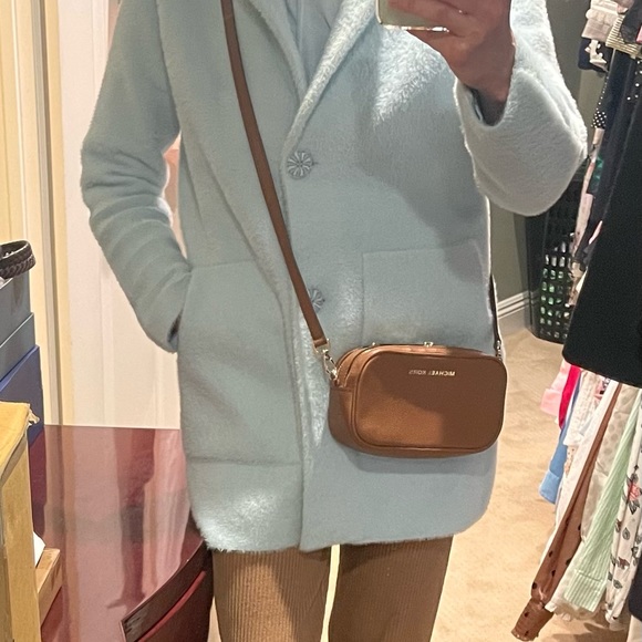 Michael Kors double zipper Jet set pebbled leather Crossbody bag nwot - Picture 16 of 17